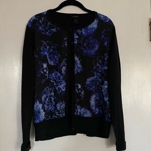 Floral Black and Blue Cardigan
